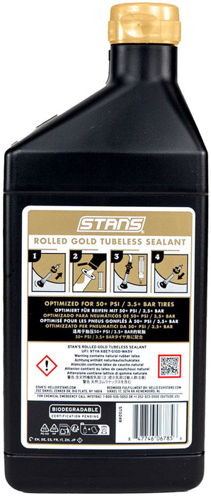 Stan's Rolled Gold Tubeless Sealant, 500ml (16.9oz), Each