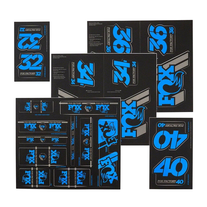 Fox Shox Heritage Decal Kit, Blue 803-01-334