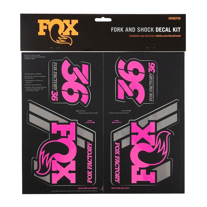 FOX Heritage Decal Kit for Forks and Shocks Pink 803-01-337