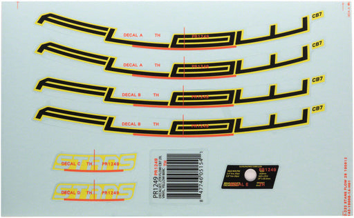 Stan's Flow CB7 Rim Decal - 29", Yellow, Set