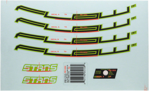 Stan's Flow CB7 Rim Decal - 29", Green, Set