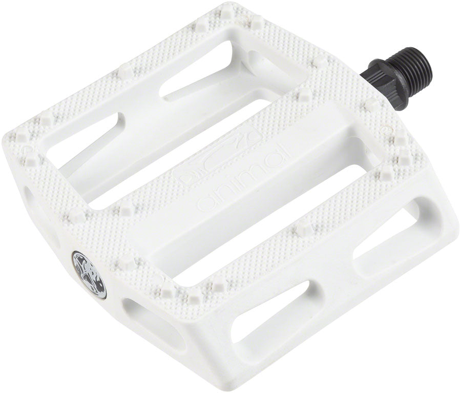 Animal Rat Trap Pedals - Platform, Composite/Plastic, 9/16", White