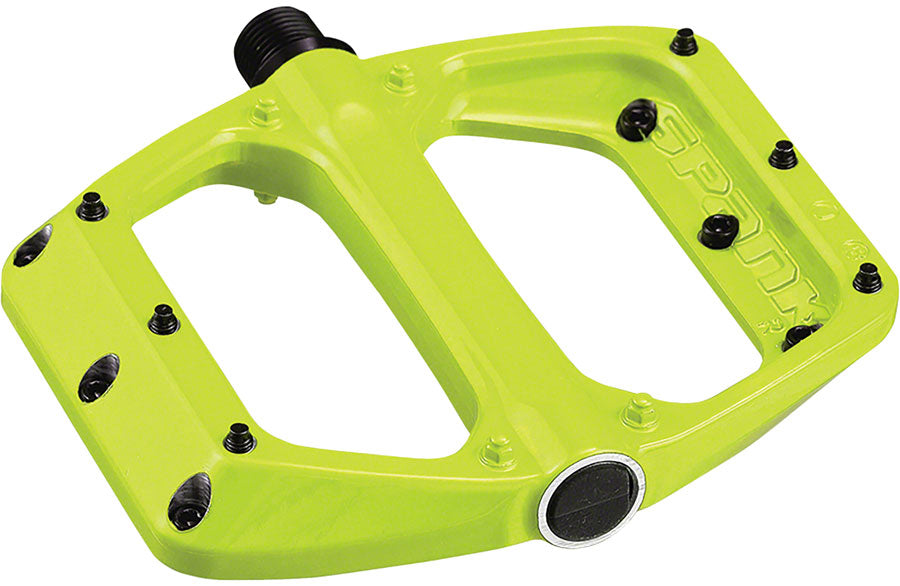 Spank Spoon DC Pedals - Platform, Aluminum, 9/16", Lime Green