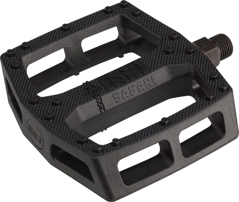 BSD Safari Pedals - Platform, Composite, 9/16", Black