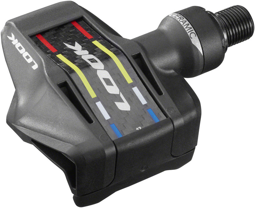 LOOK KEO Blade Carbon Ceramic Pedals - Single Sided Clipless, Chromoly, 9/16", Black, 53mm QF, 12Nm