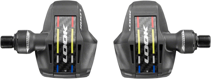 LOOK KEO Blade Carbon Ceramic Pedals - Single Sided Clipless, Chromoly, 9/16", Black, 53mm QF, 12Nm