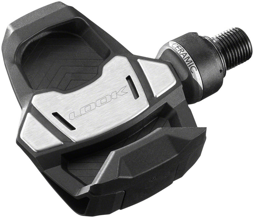 LOOK KEO Blade Carbon Ceramic Pedals - Single Sided Clipless, Chromoly, 9/16", Black, 56mm QF, 12Nm