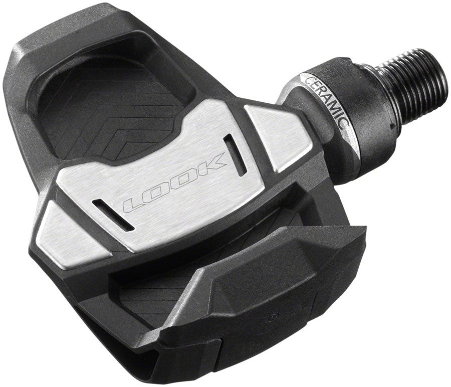 LOOK KEO Blade Carbon Ceramic Pedals - Single Sided Clipless, Chromoly, 9/16", Black, 56mm QF, 12Nm