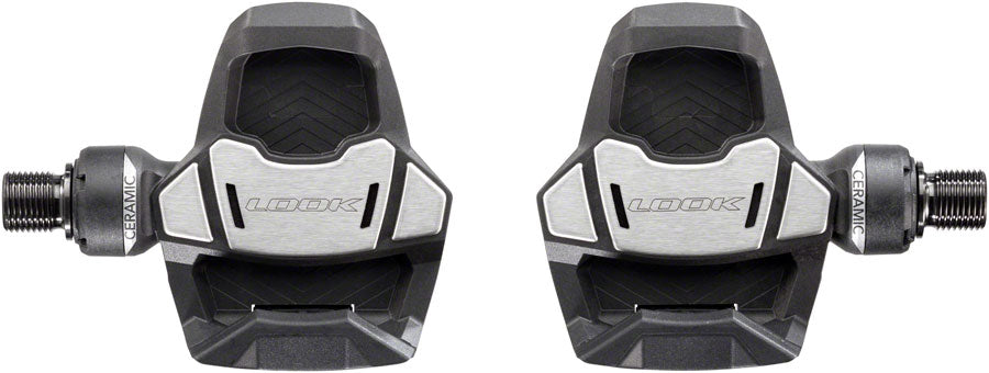 LOOK KEO Blade Carbon Ceramic Ti Pedals - Single Sided Clipless, Titanium, 9/16", Black. 53mm QF, 16Nm