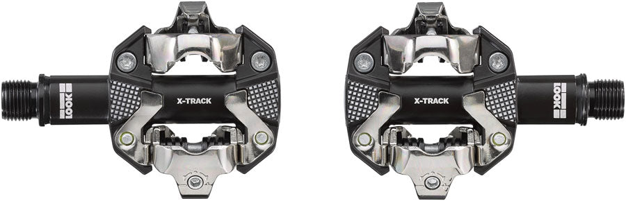 LOOK X-TRACK Pedals - Dual Sided Clipless, Chromoly, 9/16", Gray