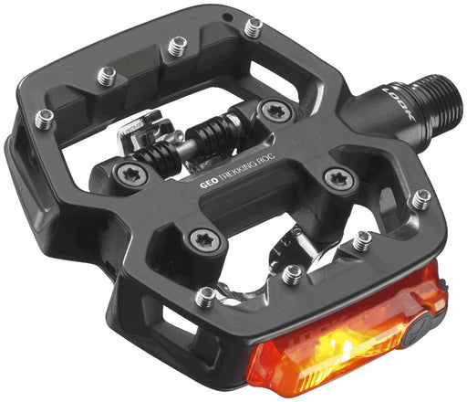 LOOK GEO TREKKING ROC VISION Pedals - Single Side Clipless with Platform, Chromoly, 9/16", Black