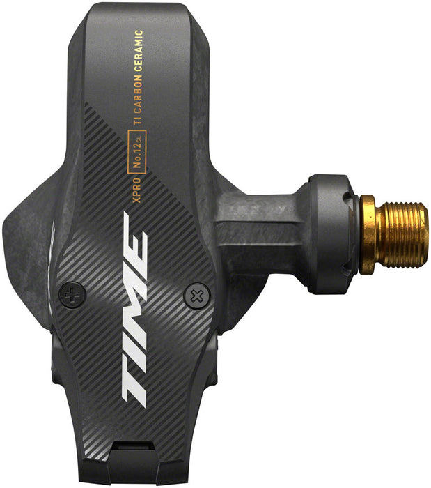 Time XPRO 12SL Pedals - Single Sided Clipless, Carbon, 9/16", Carbon/Gold, QF 51, B1