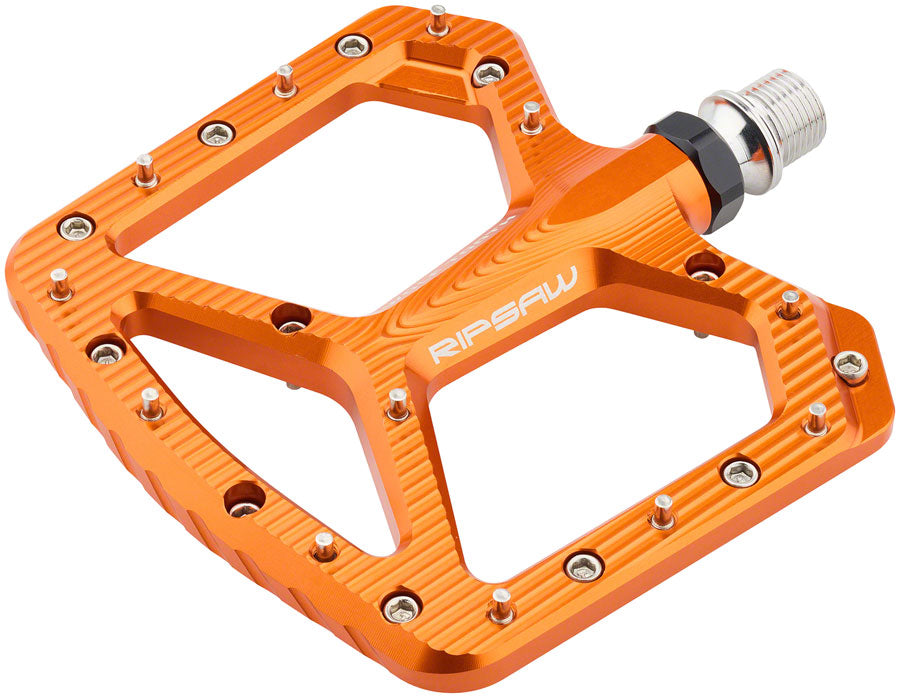 Wolf Tooth Ripsaw Aluminum Pedals - Platform, Aluminum, 9/16", Black, Orange
