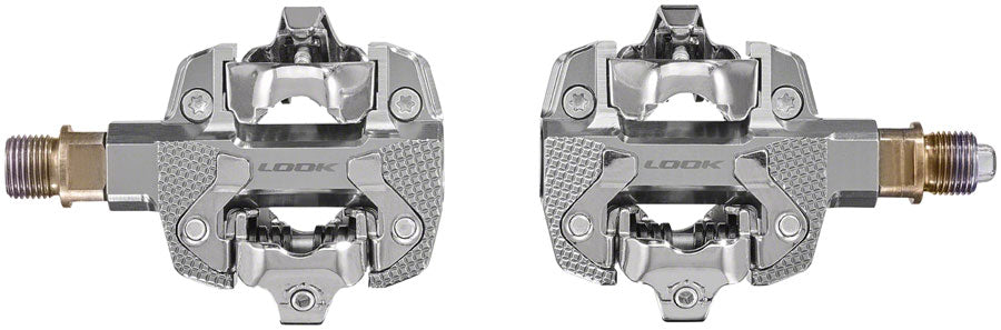 LOOK X-TRACK Single Power Pedals - Dual Sided Clipless, Chromoly,  9/16", Silver