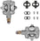 LOOK X-TRACK Dual Power Pedals - Dual Sided Clipless, Chromoly,  9/16", Silver