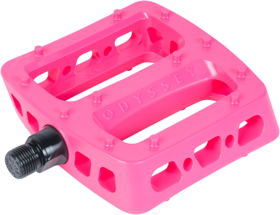 Odyssey Twisted Pro PC Pedals - Platform, Composite/Plastic, 9/16", Hot Pink