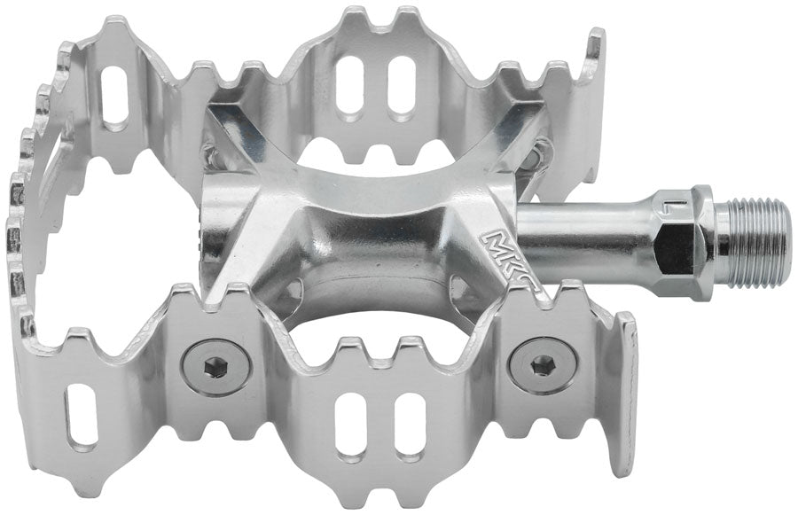 MKS Aurora Pedals - Platform, Aluminum, 9/16", Silver