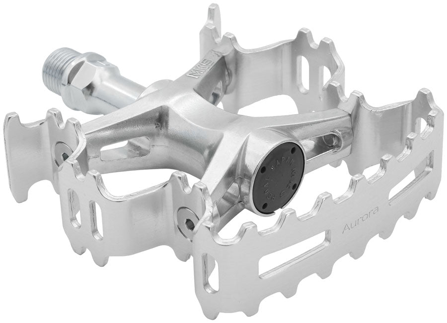 MKS Aurora Pedals - Platform, Aluminum, 9/16", Silver