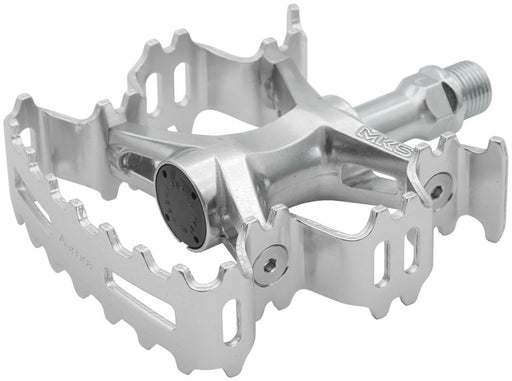 MKS Aurora Pedals - Platform, Aluminum, 9/16", Silver