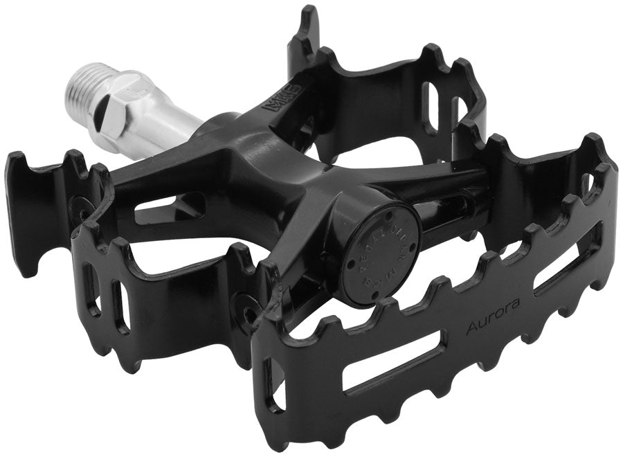 MKS Aurora Pedals - Platform, Aluminum, 9/16", Black