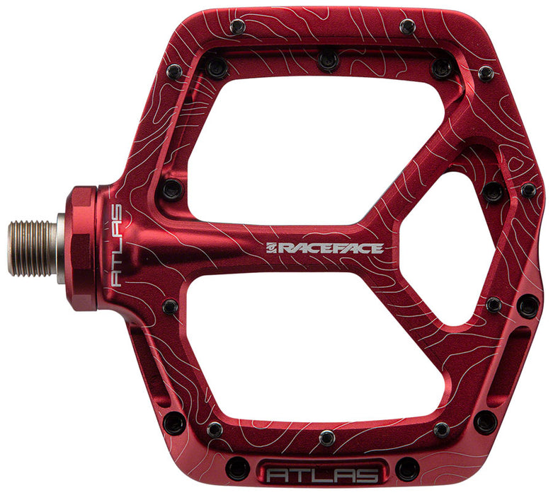 Race Face Atlas Platform Pedals, Red