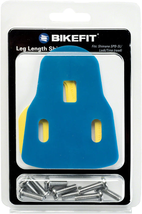 BikeFit Leg Length Shims - Universal Look/Time/Shimano SL Compatible 3-Hole, 3mm ,1-Pack Kit