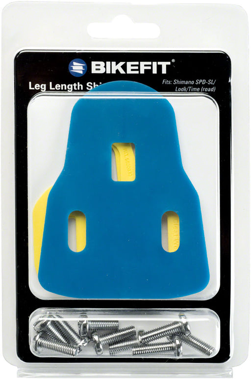 BikeFit Leg Length Shims - Universal Look/Time/Shimano SL Compatible 3-Hole, 3mm ,1-Pack Kit