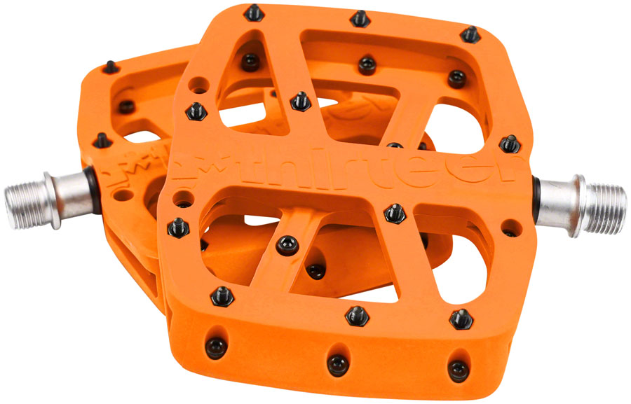 E*thirteen Base Platform Pedals, Composite Body - Naranja