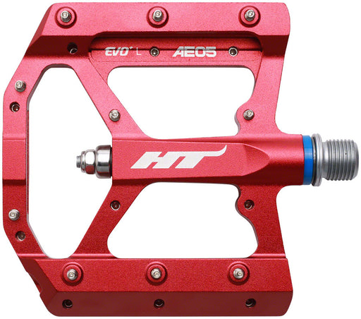 HT Components AE05(EVO+) Pedals - Platform, Aluminum, 9/16", Red
