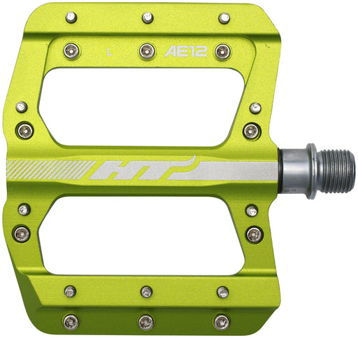 HT Components AE12 Pedals - Platform, Aluminum, 9/16", Apple Green