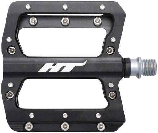 HT Components AN14A Pedals - Platform, Aluminum, 9/16", Black