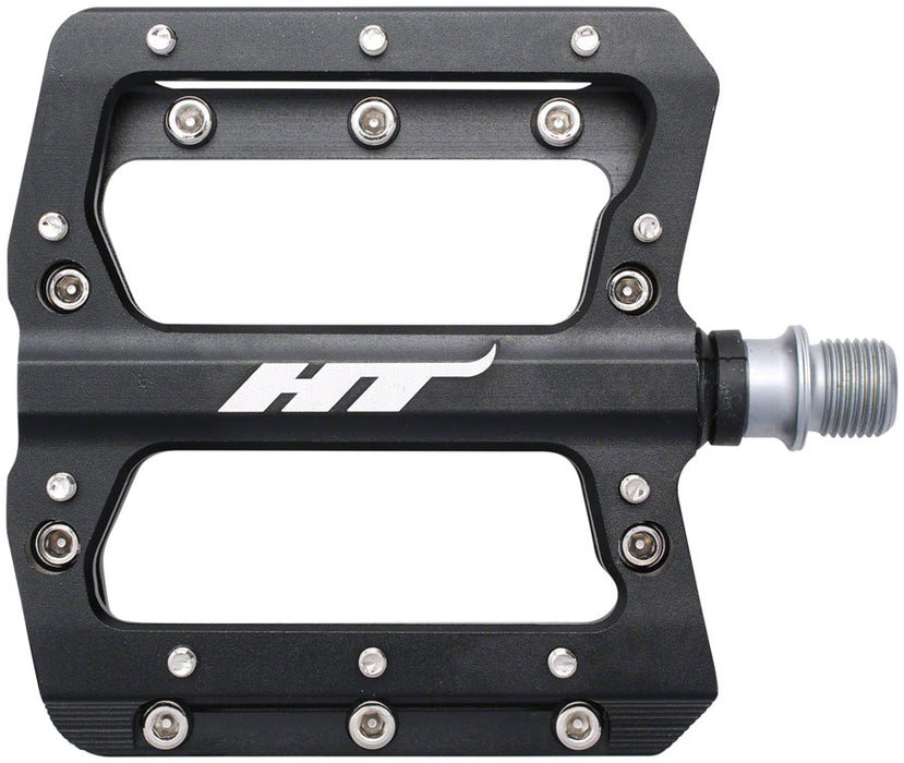 HT Components AN14A Pedals - Platform, Aluminum, 9/16", Black