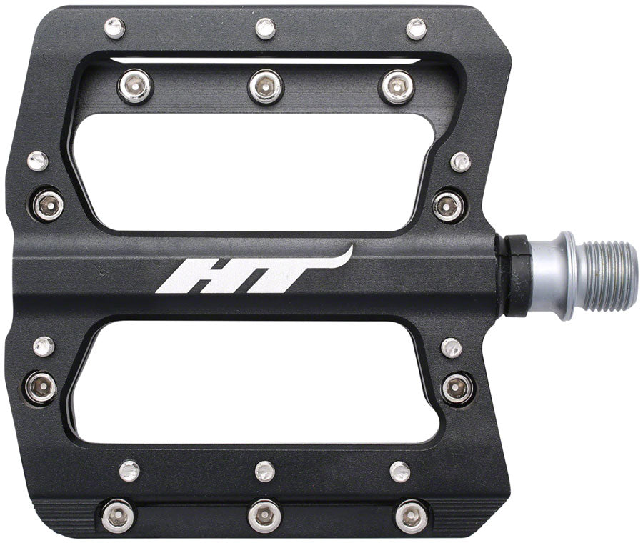 HT Components AN14A Pedals - Platform, Aluminum, 9/16", Black