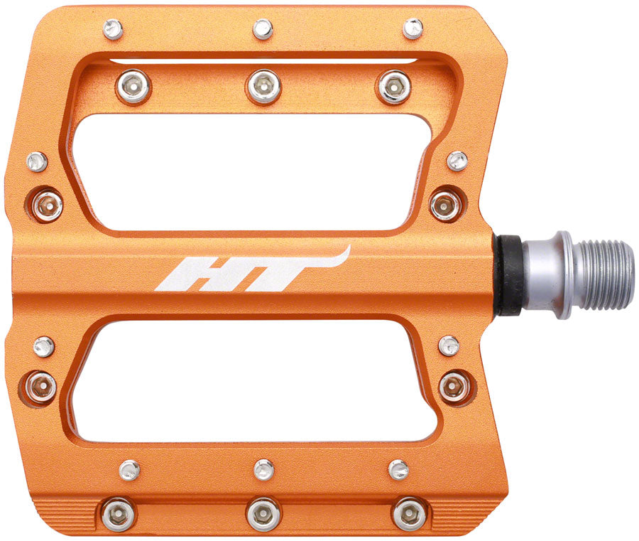 HT Components AN14A Pedals - Platform, Aluminum, 9/16", Orange