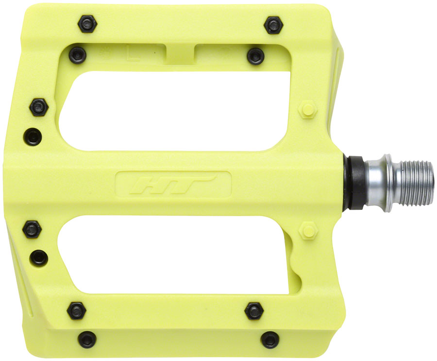 HT Components PA12A Pedals - Platform, Composite, 9/16", Neon Green