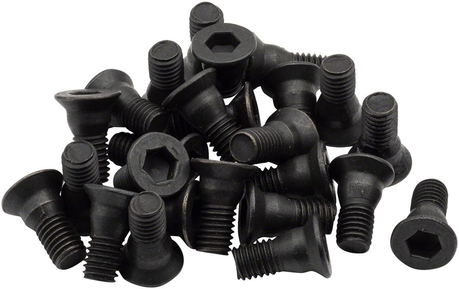 BikeFit Cleat Screws, 25-Pack, 12mm, SPD / MTB Compatible, Countersunk, 4mm Hex, M5 X 0.8