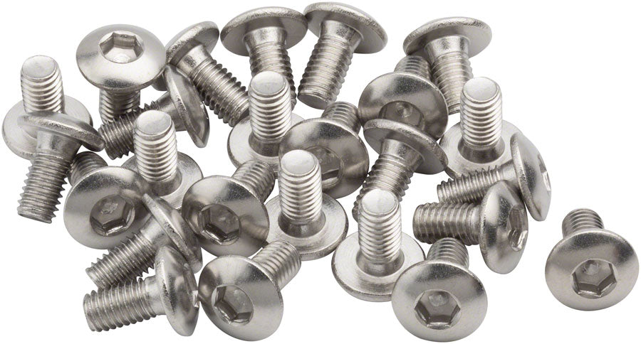 BikeFit Cleat Screws, 25-Pack, 8mm, Universal / Look / Shimano Compatible, 4mm Hex, M5 X 0.8