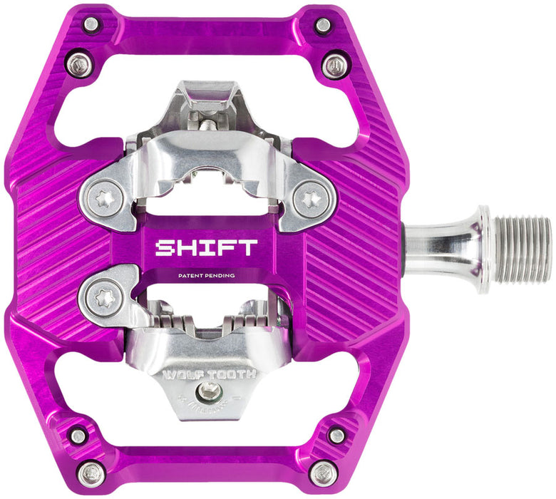 Wolf Tooth Components SHIFT Downhill Clipless Pedal, Ultraviolet Purple