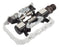 MSW CP-100 Pedals - Single Side Clipless with Platform , Aluminum , 9/16", Black/Silver