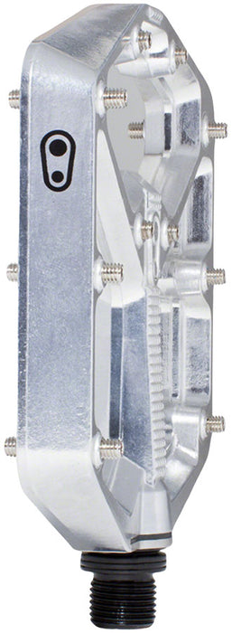 Crank Brothers Stamp 7 Large Platform Pedals, High Polish Silver