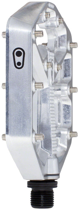 Crank Brothers Stamp 7 Small Platform Pedals, High Polish Silver