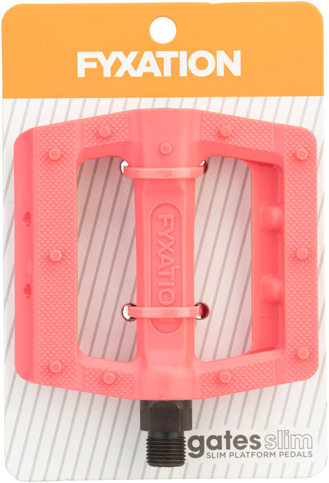 Fyxation Gates Slim Pedals - Platform, Plastic, 9/16", Pink