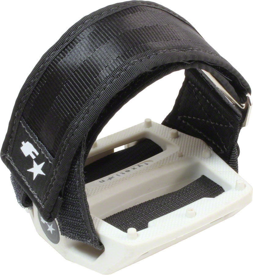 Fyxation Gates platform pedals/pedal strap combo, white