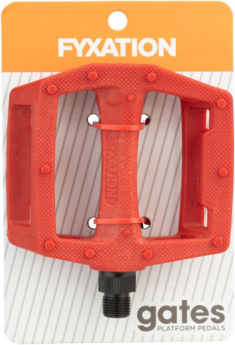 Fyxation Gates Pedals - Platform, Composite/Plastic, 9/16", Red