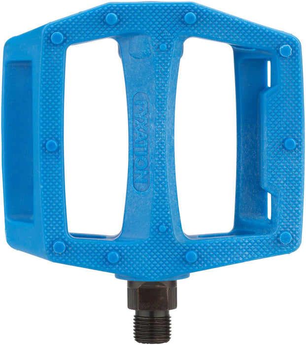 Fyxation Gates nylon platform pedals, blue