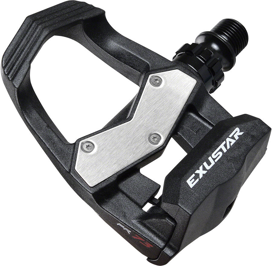 Exustar E-PR73ST Delta Style Pedals- Single Sided Clipless, Thermoplastic, 9/16", Black