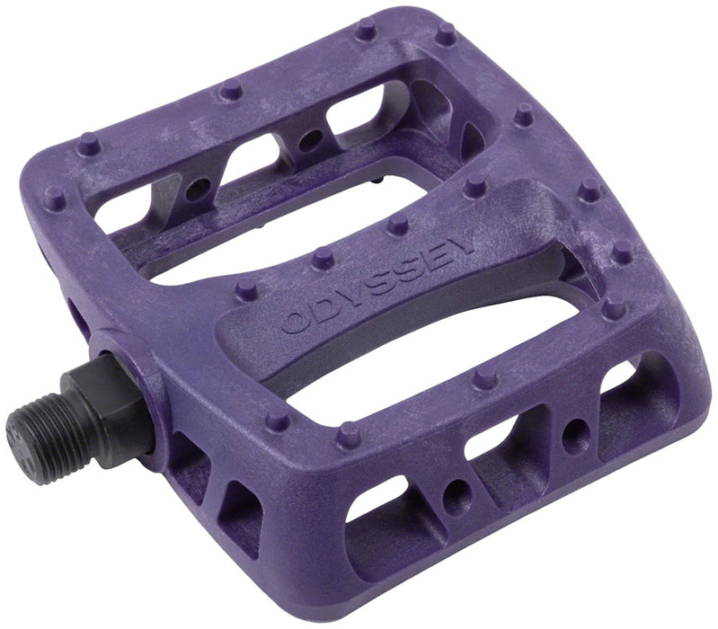 Odyssey Twisted PC Pedals - Platform, Composite/Plastic, 9/16", Midnight Purple