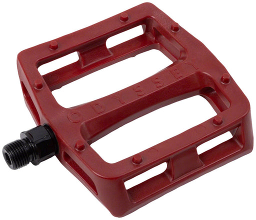 Odyssey Grandstand V2 PC Pedals - Platform, Composite/Plastic, 9/16", Maroon