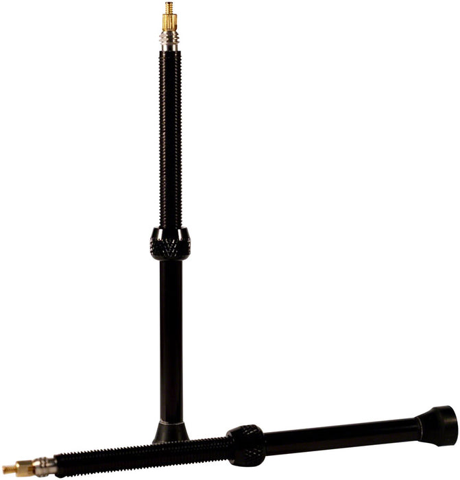 Stan's Alloy Presta Valve Stem, 100mm Universal, Pair - Blk