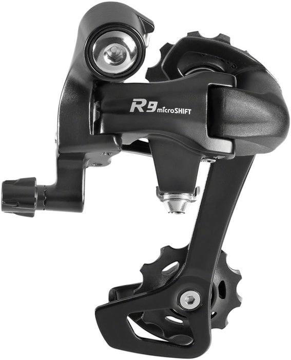 microSHIFT R9 Rear Derailleur - 9-Speed, Long Cage, Shimano Road Compatible, Black